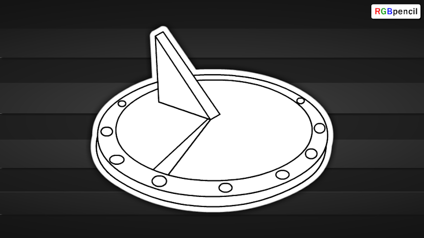 845x475 How To Draw Sundial For Kids Draw Sundial Step - Sundial Drawing