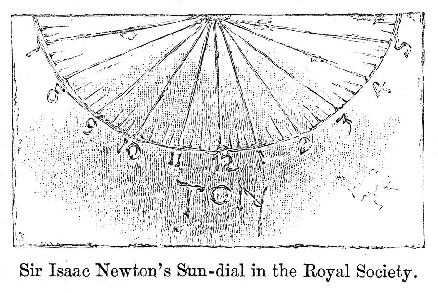 900x603 Sir Isaac Newton's Sundial Drawing - Sundial Drawing