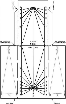 280x439 sundials on the internet sundial projects - Sundial Drawing