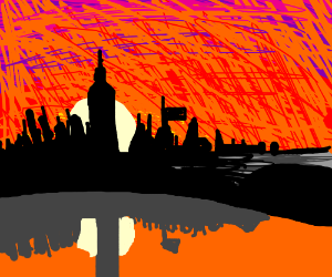 300x250 London Sundown Drawing - Sundown Drawing