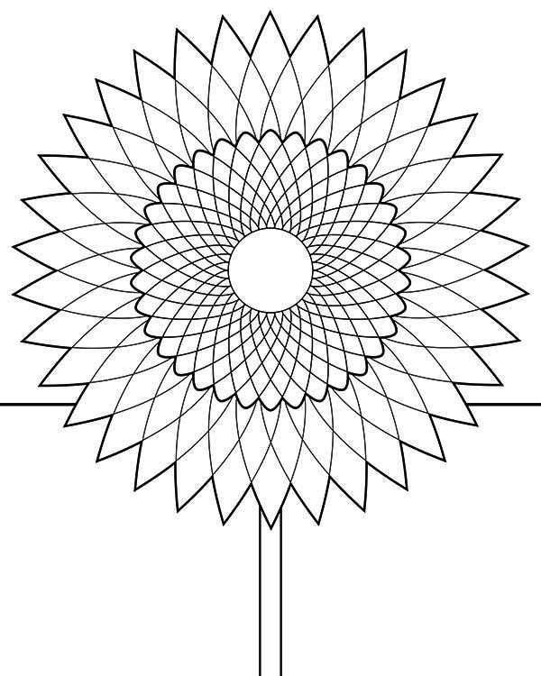 600x750 Sunflower Drawing Coloring Page - Sunflower Drawing Color