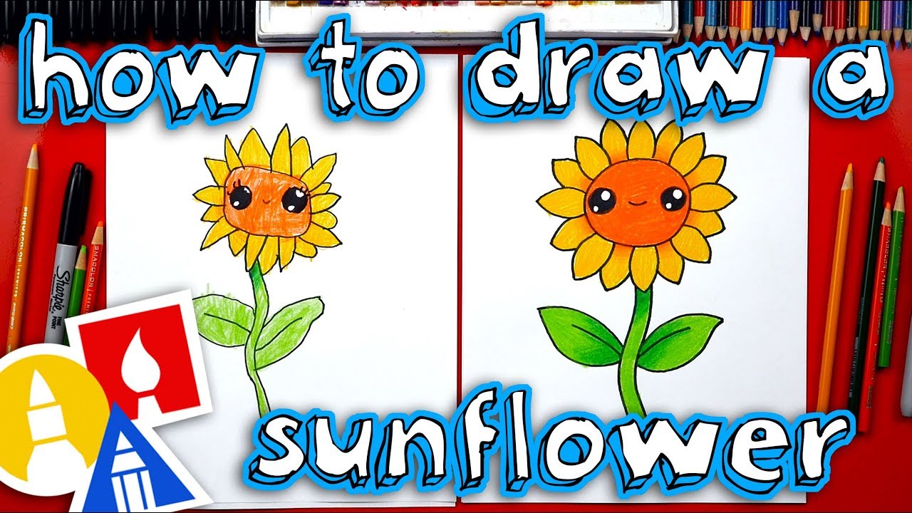 1280x720 How To Draw A Sunflower - Sunflower Drawing For Kid
