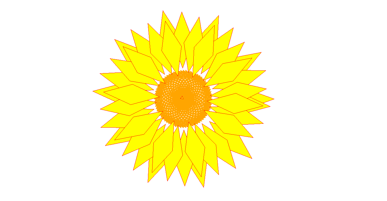1289x671 Sunflower Drawing With Python Turtle - Sunflower Drawing Pictures