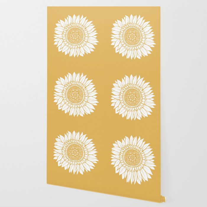 700x700 Yellow Sunflower Drawing Wallpaper - Sunflower Drawing Pictures