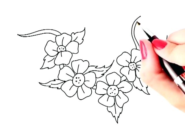 640x480 Pictures Of Flowers To Draw Easy Cool Easy Flower Drawings Jalu Club - Sunflower Drawing Step By Step