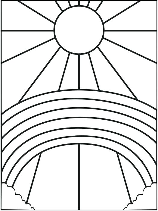 525x700 Sunflower Drawing Template - Sunflower Drawing Template