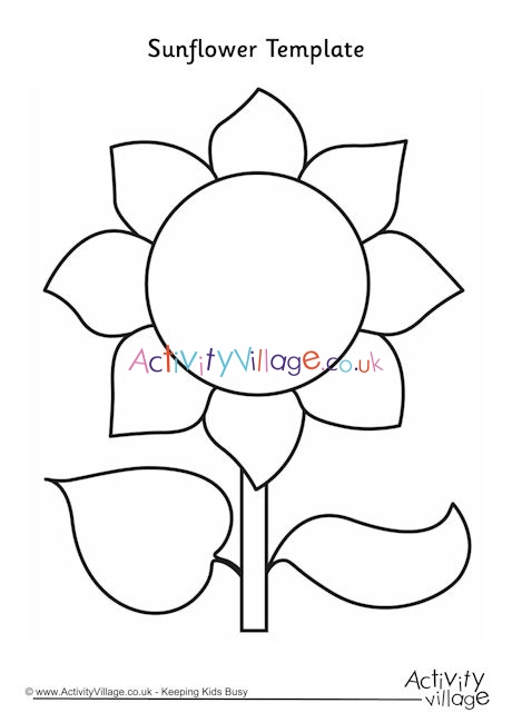 460x650 Sunflower Template - Sunflower Drawing Template