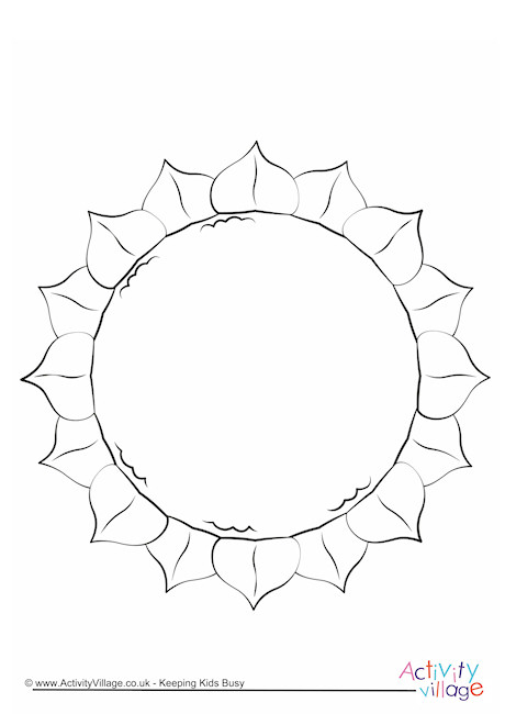 460x650 Sunflower Template - Sunflower Drawing Template