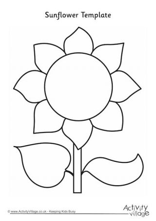 320x452 Image Result For Sunflower Template Craft Stuff Stencils - Sunflower Drawing Template