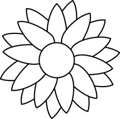 236x235 free printable sunflower stencils sunflower clip art - Sunflower Drawing Template