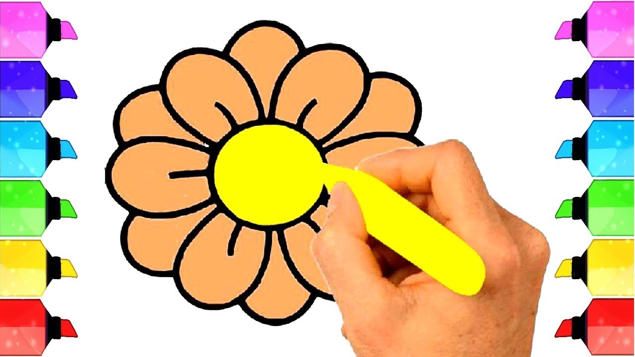 1280x720 Sunflower Drawing Tutorial - Sunflower Drawing Tutorial