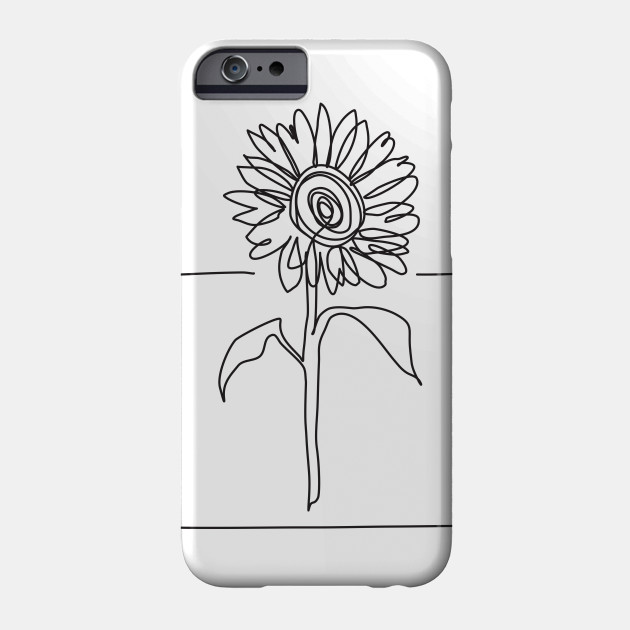 630x630 Sunflower Line Drawing - Sunflower Line Drawing