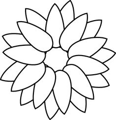 236x244 Gallery Outline Of Sunflower - Sunflower Outline Drawing