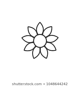 Free Free 290 Outline Simple Sunflower Clipart SVG PNG EPS DXF File