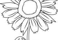 200x140 Sunflower Clipart Black And White Sunflower Outline Drawing - Sunflower Outline Drawing