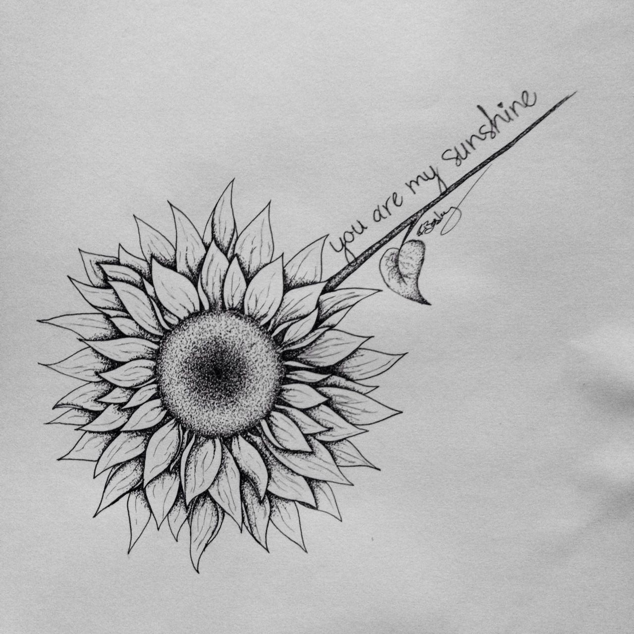 1280x1280 Sunflower Tattoo Drawing For A Friend Drawing Tattoos - Sunflower Tattoo Drawing