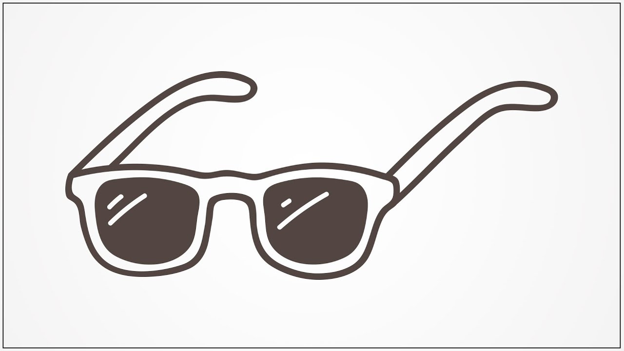 1280x720 How To Draw Sun Glasses Step - Sunglasses Drawing