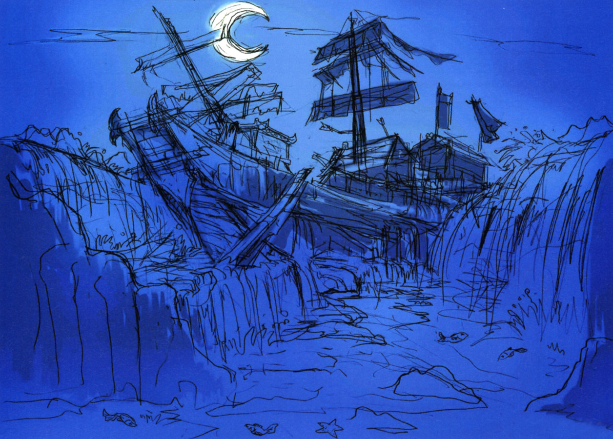 1256x900 sunken ship okami wiki fandom powered - Sunken Pirate Ship Drawing.