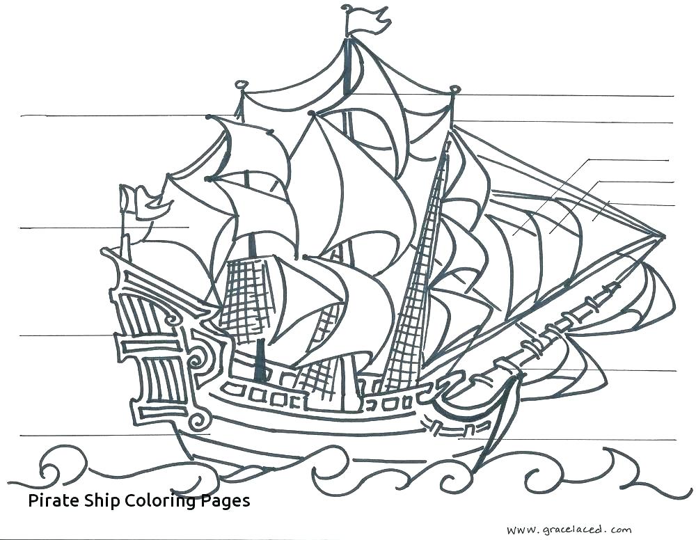 1000x776 Sunken Pirate Ship Coloring - Sunken Pirate Ship Drawing
