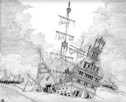 250x202 Sunken Ship Drawing - Sunken Pirate Ship Drawing