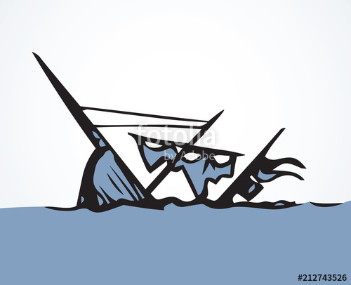 500x406 sunken ship vector drawing stock image and royalty free vector - Sunken Ship Drawing