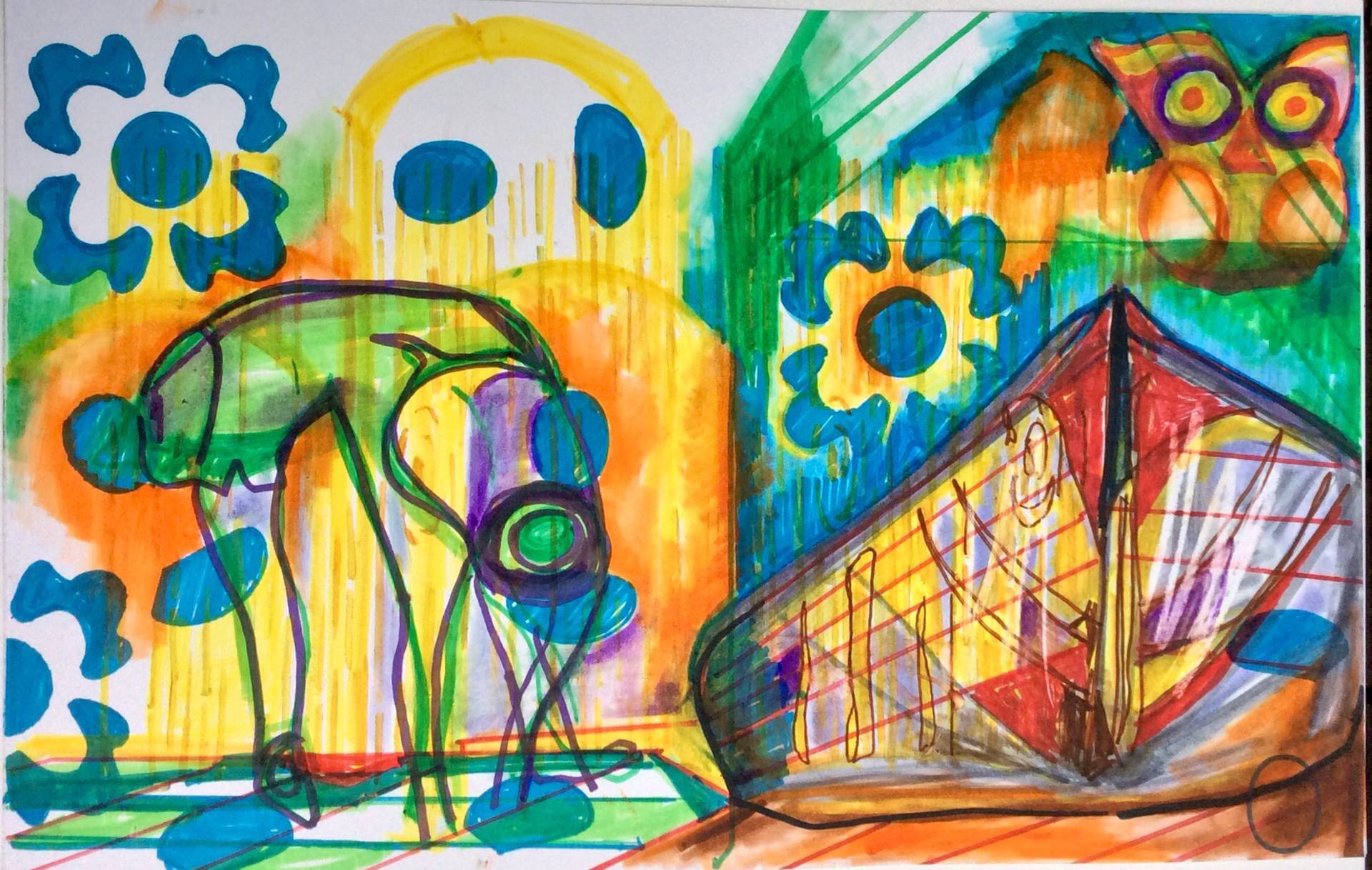 1920x1218 sunny day standing on beach, near my wooden boat drawing - Sunny Day Drawing