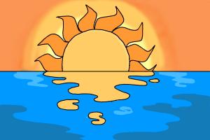 300x200 How To Draw A Sunrise - Sunrise Drawing