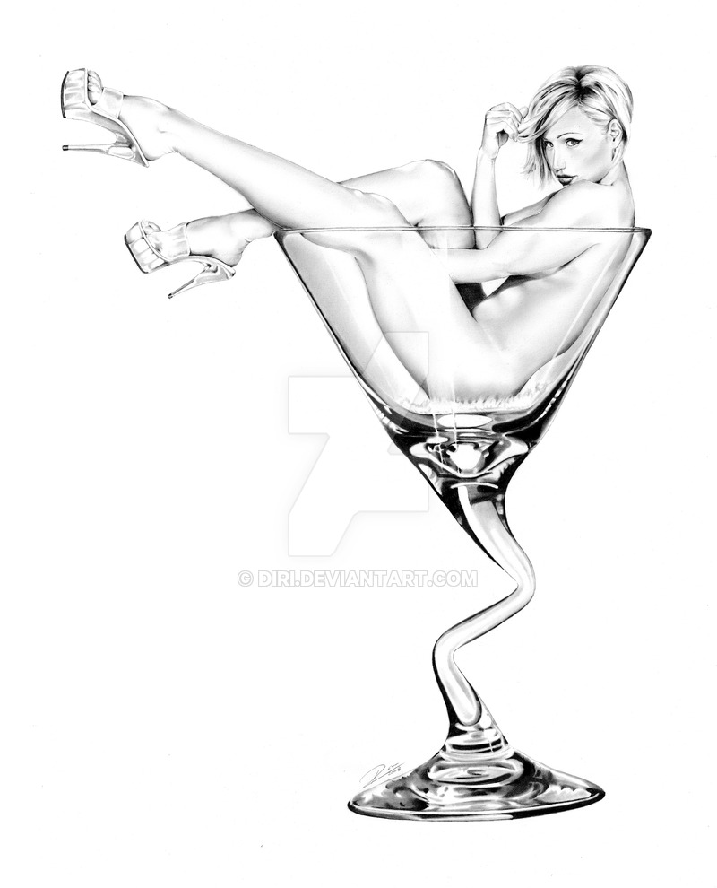 800x990 martini sunrise - Sunrise Pencil Drawing