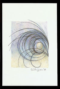 202x300 abstract pencil drawing winter sunrise x signed - Sunrise Pencil Drawing