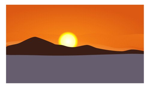 500x299 drawing a cartoon sunrise - Sunrise Pictures Drawing