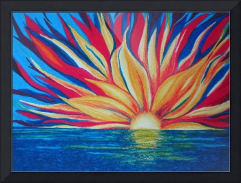 350x266 stunning sunrise oil pastel drawings and illustrations for sale - Sunrise Pictures Drawing