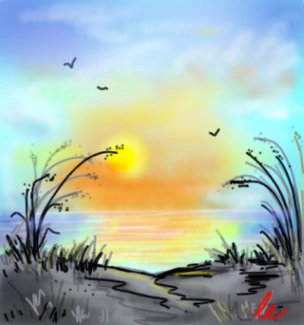 304x325 sunrise drawings - Sunrise Pictures Drawing