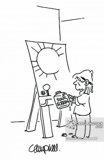 400x613 sun protection cartoons and comics - Sunscreen Drawing