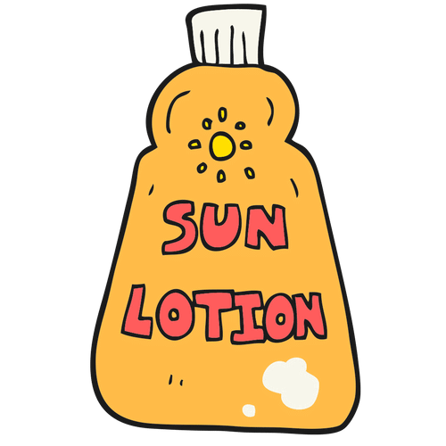 500x500 Sunscreen Drawing Cute Frames Illustrations Hd Images - Sunscreen Drawing