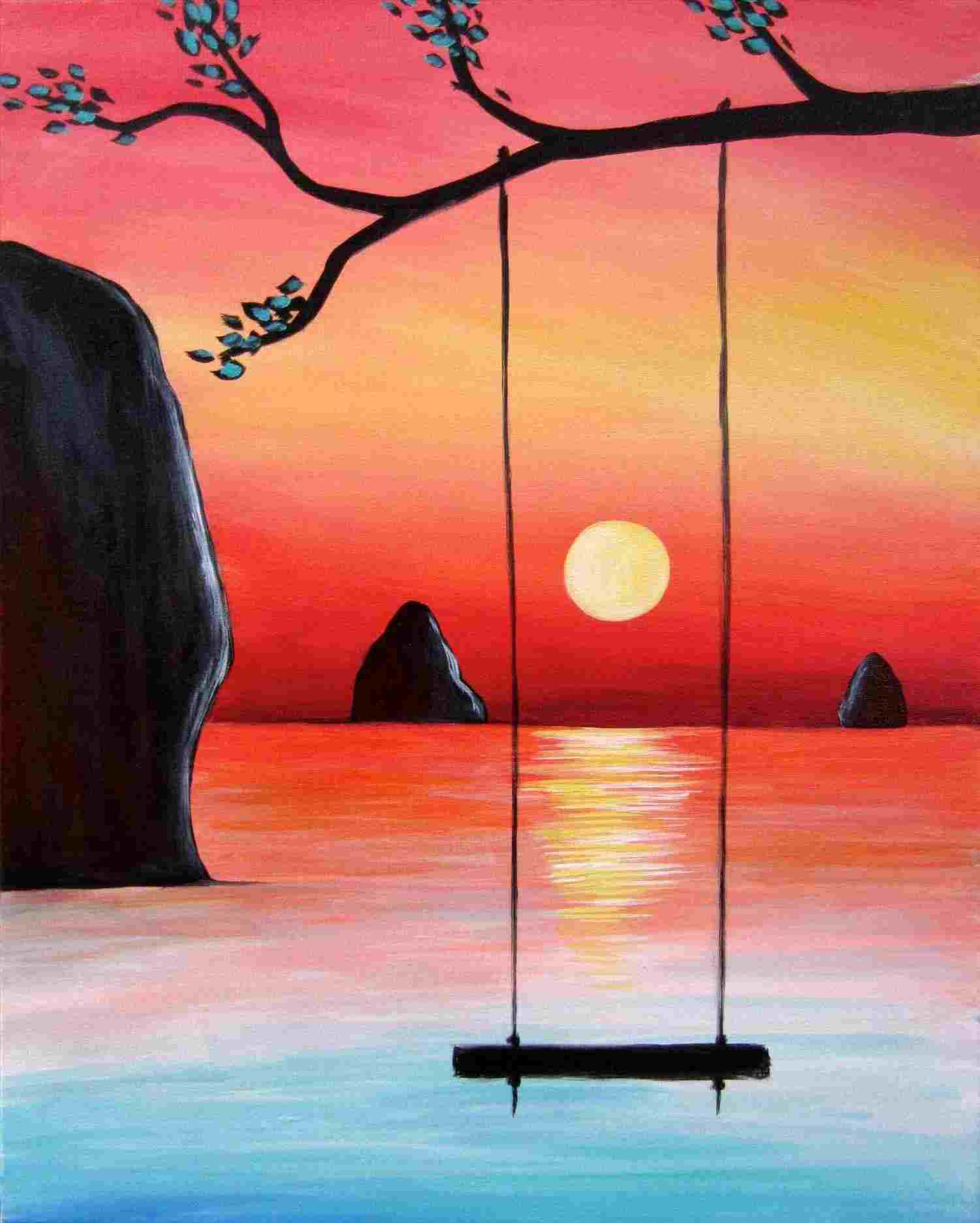 Sunset Drawing at PaintingValley.com | Explore collection of Sunset Drawing