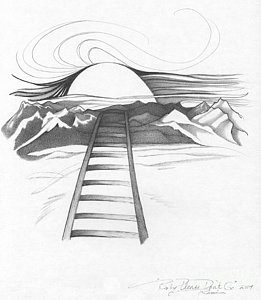 261x300 Mountain Sunset Drawings Fine Art America - Sunset Drawing Black And White