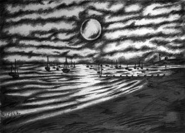 375x270 Sunset Drawing - Sunset Drawing Black And White