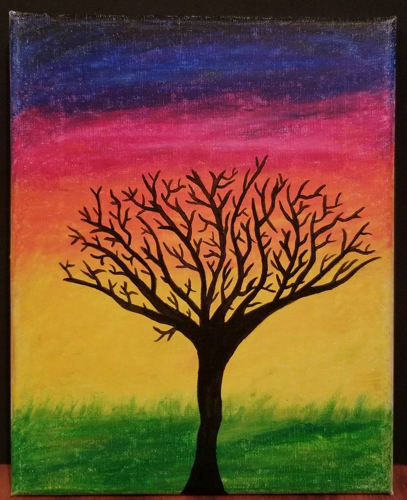 Sunset Drawing Oil Pastel At ... 