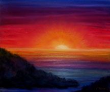 216x180 oil pastel drawings bling kin eck sunset painting art oil - Sunset Drawing Oil Pastel