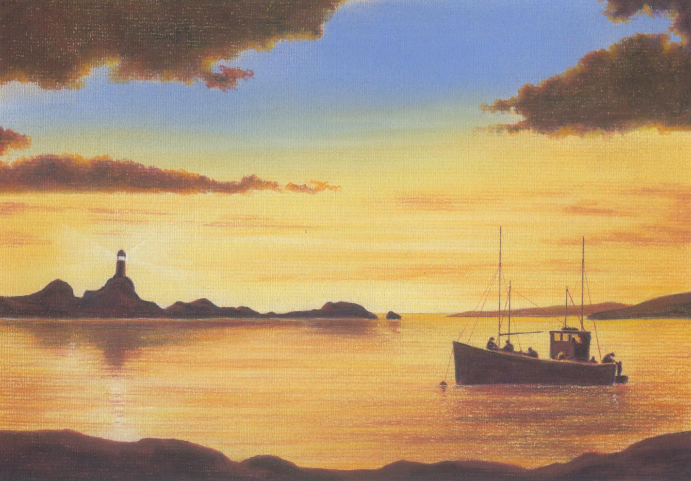 1424x992 How To Draw A Sunset In Pastel Pencils Colin Bradley Art - Sunset Drawings In Pencil