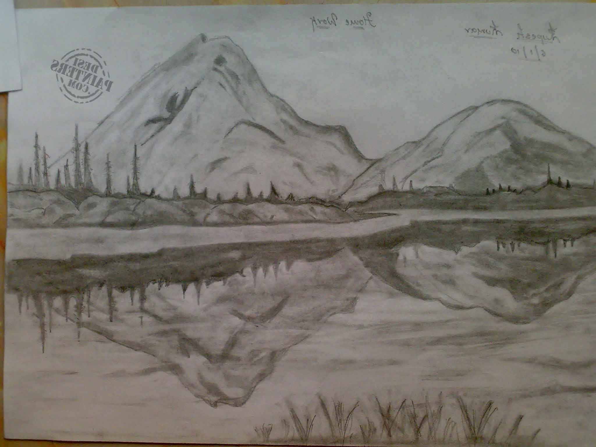 2048x1536 vision board - Sunset Drawings In Pencil