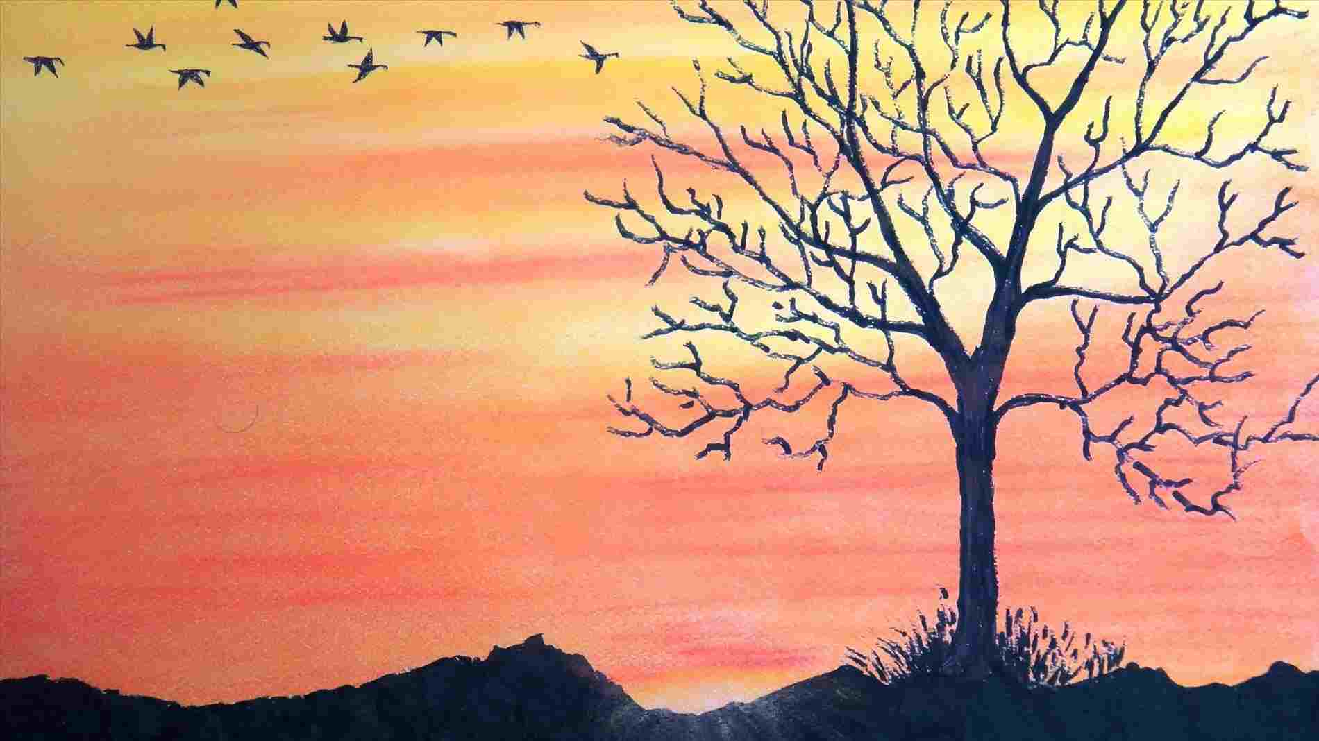 Sunset Drawings In Pencil at Explore collection of