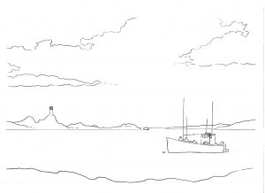 300x218 How To Draw A Sunset In Pastel Pencils Colin Bradley Art - Sunset Line Drawing