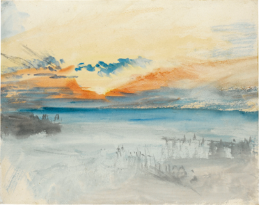 380x300 turner, sunset over water - Sunset Over Water Drawing