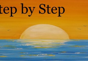 300x210 Drawing A Sunset Step - Sunset Over Water Drawing