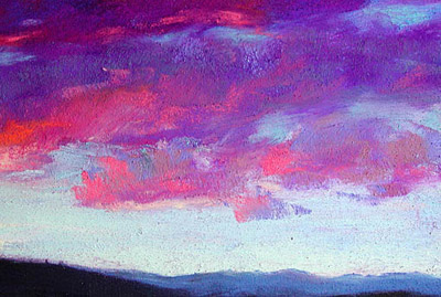 400x269 online pastel demo painting a sunset - Sunset Pastel Drawing