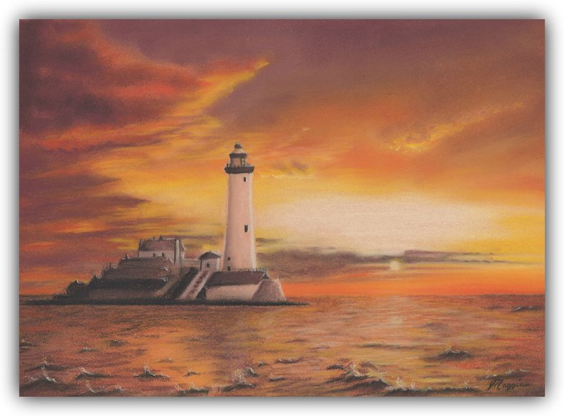 794x586 pastel seascape pastel sunset pastel drawing sunset etsy - Sunset Pastel Drawing