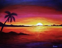 235x185 oil pastel drawings bling kin eck sunset painting art oil - Sunset Pastel Drawing