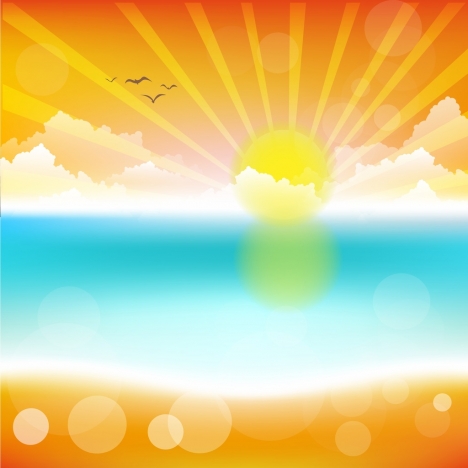 468x468 sunshine landscape drawing bright colorful bokeh design vectors - Sunshine Drawing