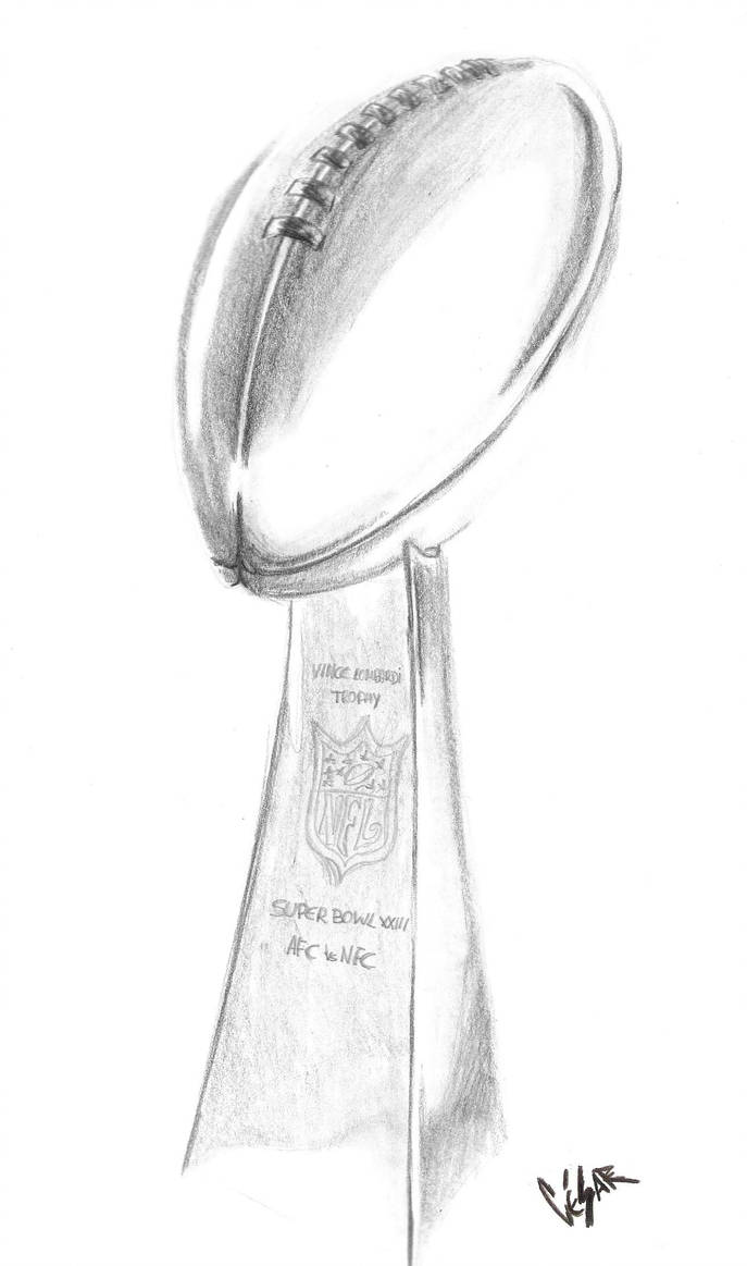 Super Bowl Trophy Drawing at Explore collection of